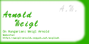 arnold weigl business card